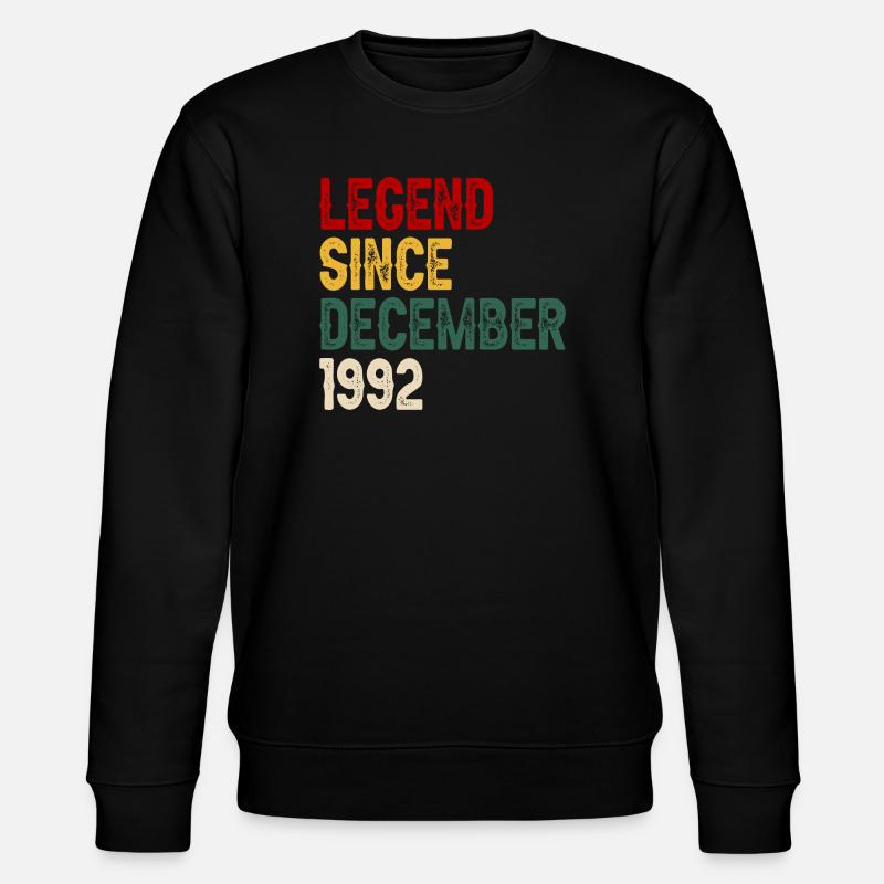 Legende seit Dezember 1992 - Stanley/Stella Unisex Bio-Sweatshirt CHANGER  - Schwarz