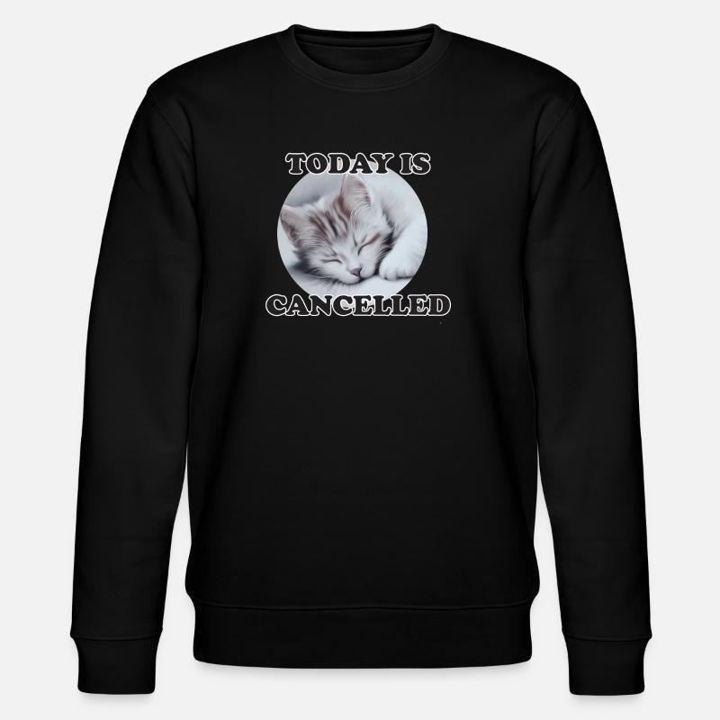 sleeping cat - Stanley/Stella Unisex Bio-Sweatshirt CHANGER  - Schwarz