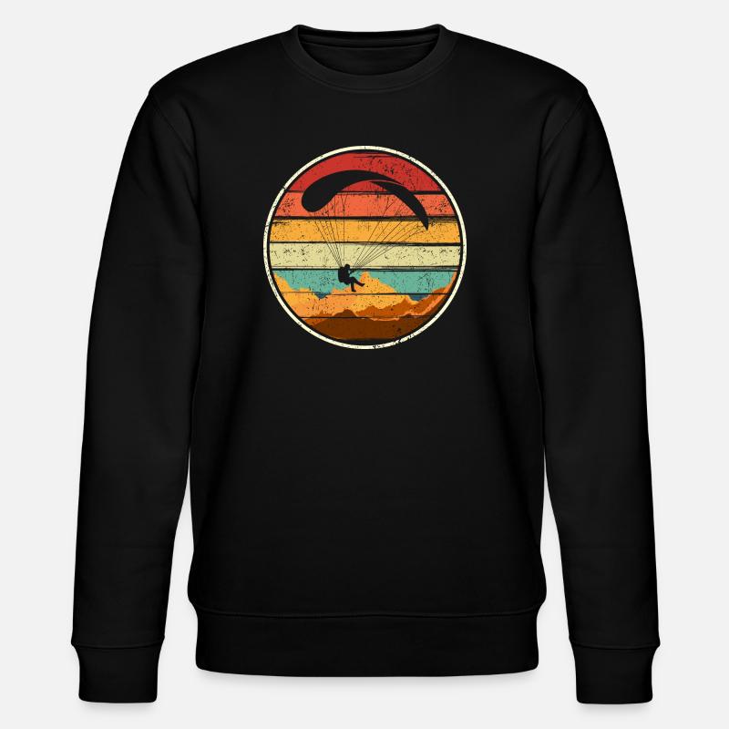 Sunset Surfer Abzeichen-Kreis - Stanley/Stella Unisex Bio-Sweatshirt CHANGER  - Schwarz