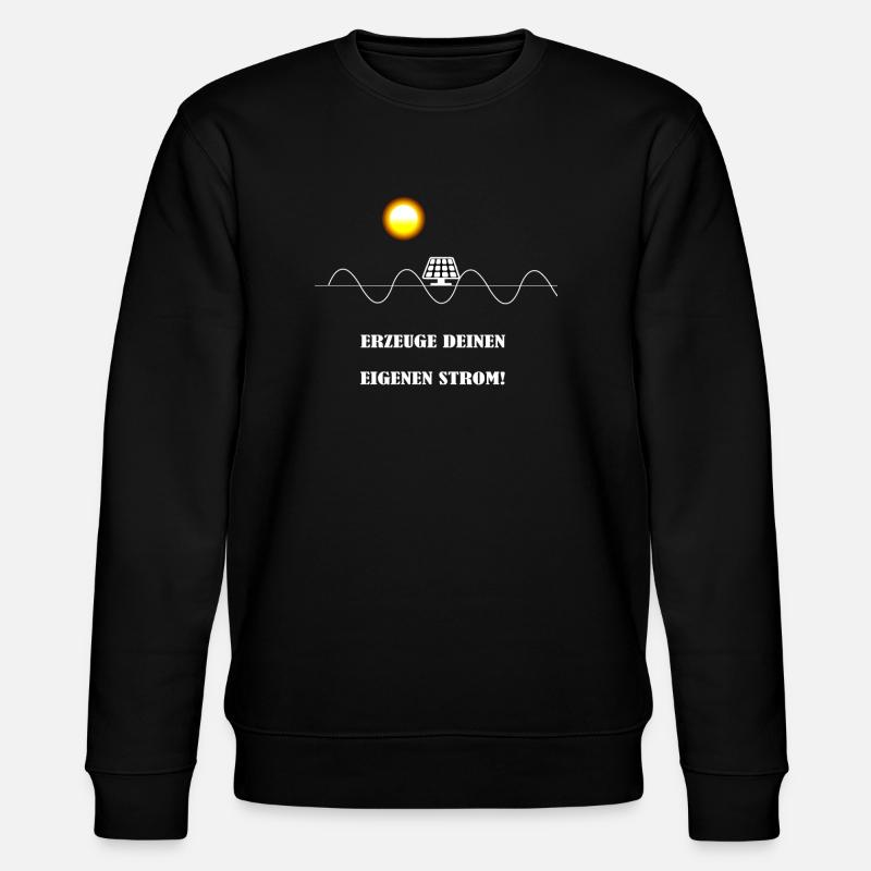Eigenen Strom erzeugen Solar Design - Stanley/Stella Unisex Bio-Sweatshirt CHANGER  - Schwarz