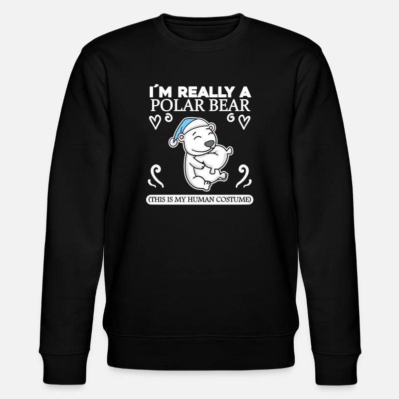 Polar bear - Stanley/Stella CHANGER Unisex Organic Sweatshirt - black