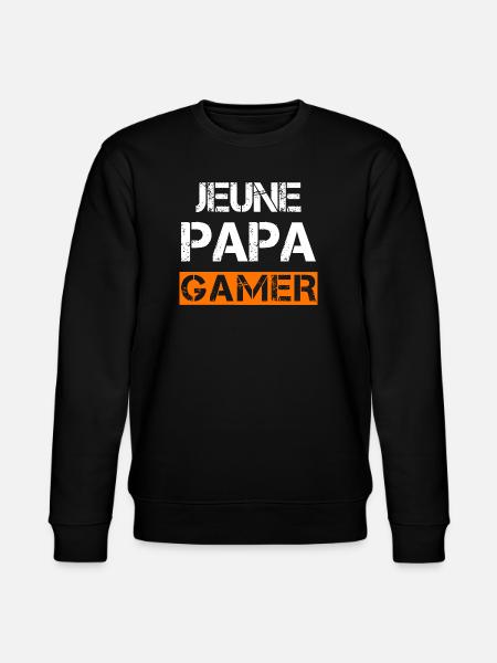 Jeune Papa Gamer - Sweat bio CHANGER Stanley/Stella Unisexe - noir