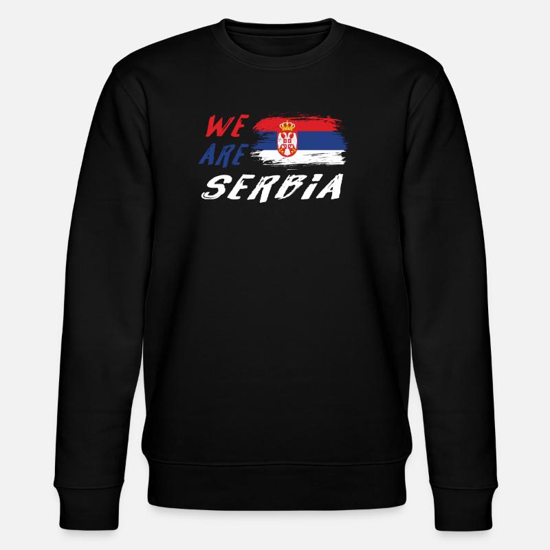 Wir sind Serbien - Stanley/Stella Unisex Bio-Sweatshirt CHANGER  - Schwarz
