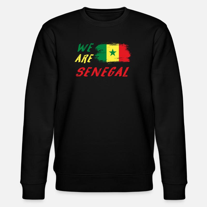 Wir sind Senegal - Stanley/Stella Unisex Bio-Sweatshirt CHANGER  - Schwarz