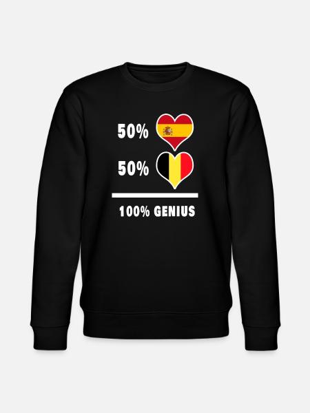Belgium and Spain brilliant/gift - Stanley/Stella CHANGER Unisex Organic Sweatshirt - black