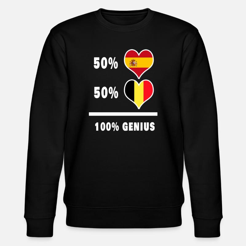 Belgium and Spain brilliant/gift - Stanley/Stella CHANGER Unisex Organic Sweatshirt - black
