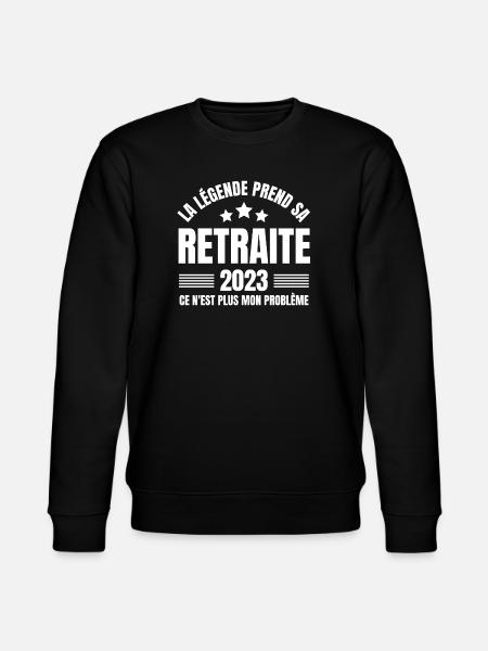 retraite, retraité, retraitée - Sweat bio CHANGER Stanley/Stella Unisexe - noir