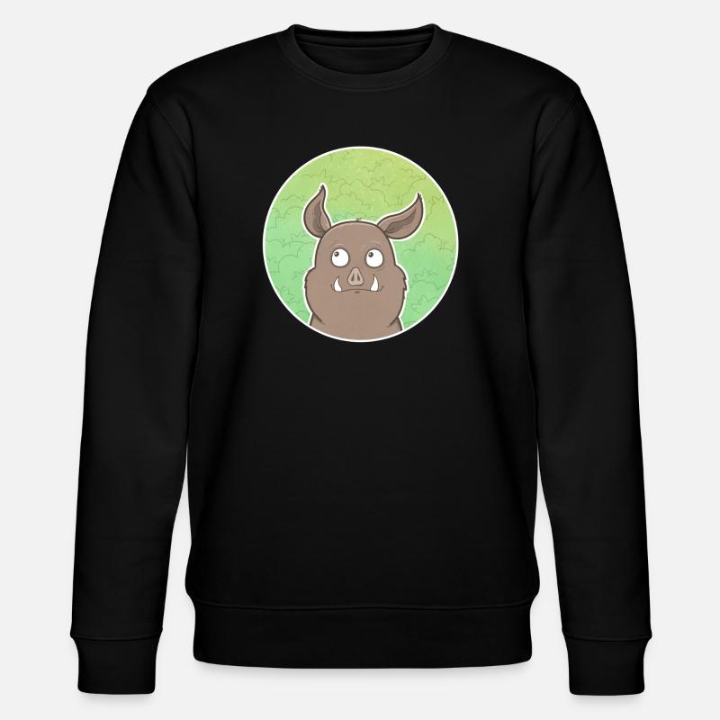 Wildschwein - Stanley/Stella Unisex Bio-Sweatshirt CHANGER - Schwarz