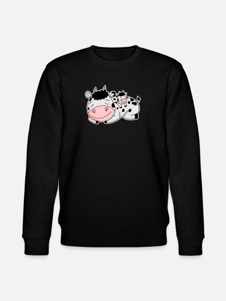 Vache avec bébé vache - Sweat bio CHANGER Stanley/Stella Unisexe - noir