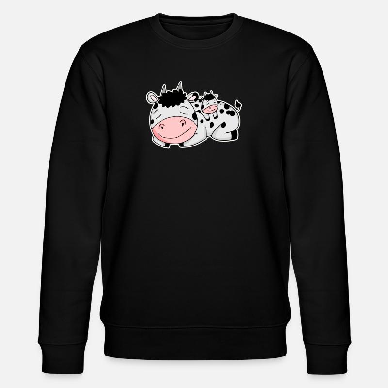 Vache avec bébé vache - Sweat bio CHANGER Stanley/Stella Unisexe - noir