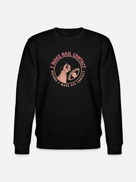 I Make Nail Contact Nail Tech - Stanley/Stella CHANGER Unisex Organic Sweatshirt - black