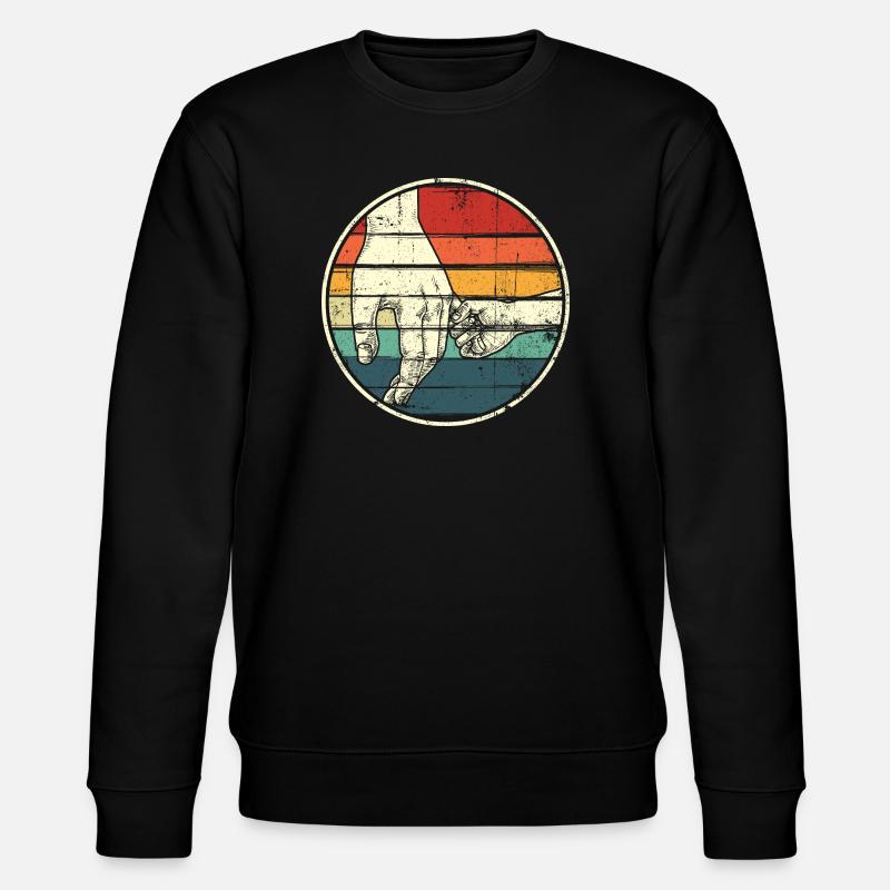 Holding Hands Rainbow Circle - Stanley/Stella CHANGER Unisex Organic Sweatshirt - black