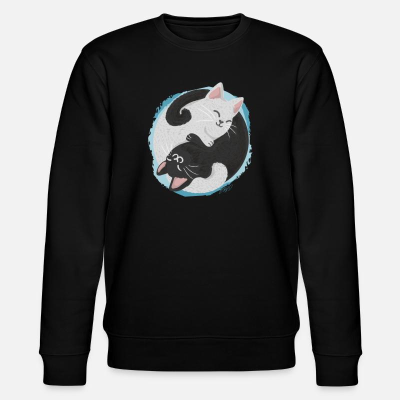 Jing Jang Cats - Stanley/Stella CHANGER Unisex Organic Sweatshirt - black