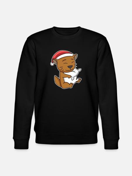 Chat somalien Noël Sleeping Tired - Sweat bio CHANGER Stanley/Stella Unisexe - noir