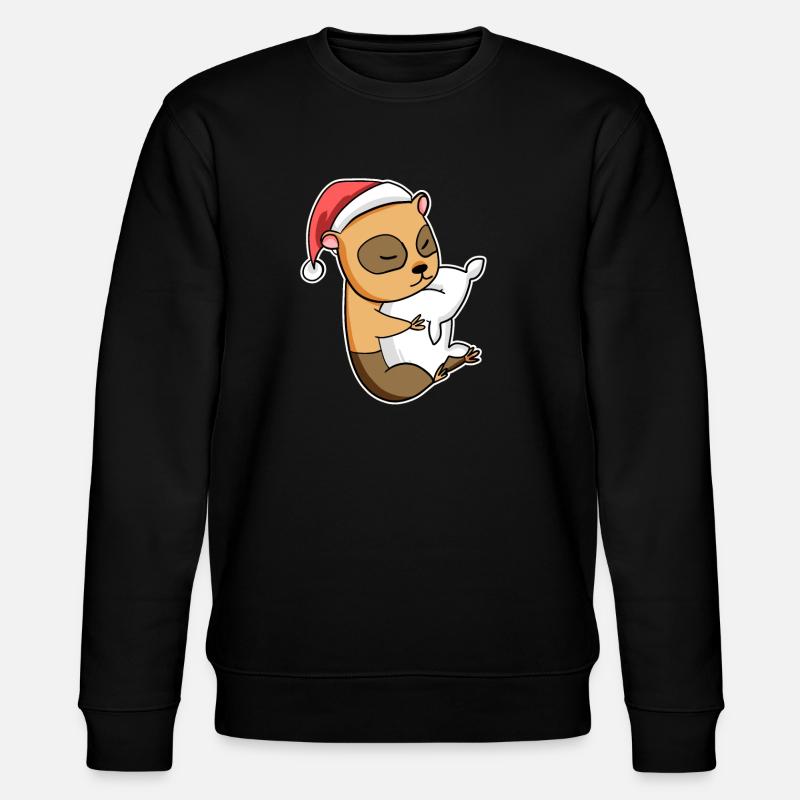 Squirrel Christmas Sleep - Stanley/Stella CHANGER Unisex Organic Sweatshirt - black