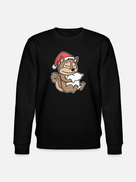 Squirrel Christmas Sleep Sleep - Stanley/Stella CHANGER Unisex Organic Sweatshirt - black