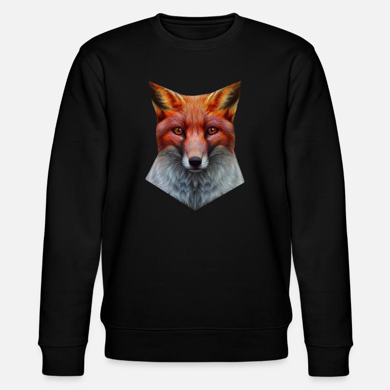 Tête de renard - Sweat bio CHANGER Stanley/Stella Unisexe - noir