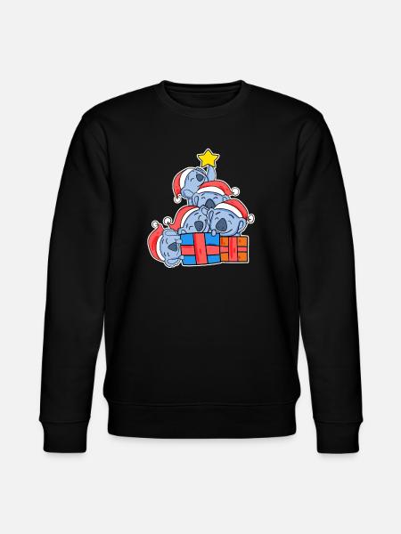 Christmas Christmas Tree Koala - Koalas - Stanley/Stella CHANGER Unisex Organic Sweatshirt - black