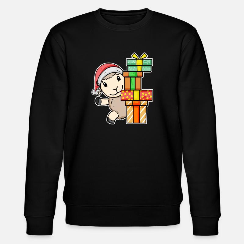 Christmas sheep with gifts - Stanley/Stella CHANGER Unisex Organic Sweatshirt - black