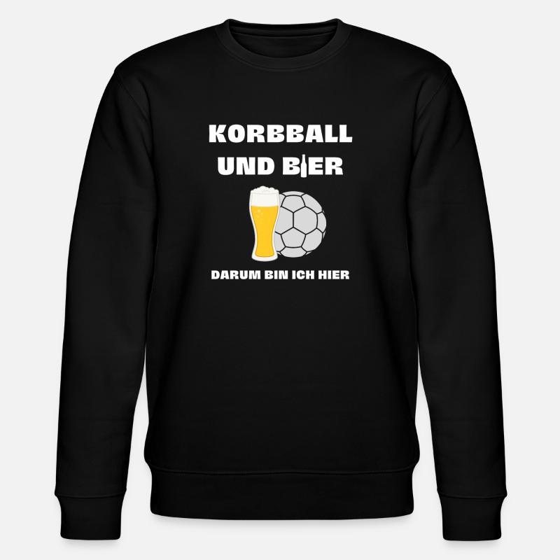 Korbball und Bier - Stanley/Stella Unisex Bio-Sweatshirt CHANGER - Schwarz