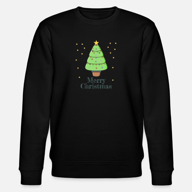 Frohe Weihnachten - Stanley/Stella Unisex Bio-Sweatshirt CHANGER  - Schwarz