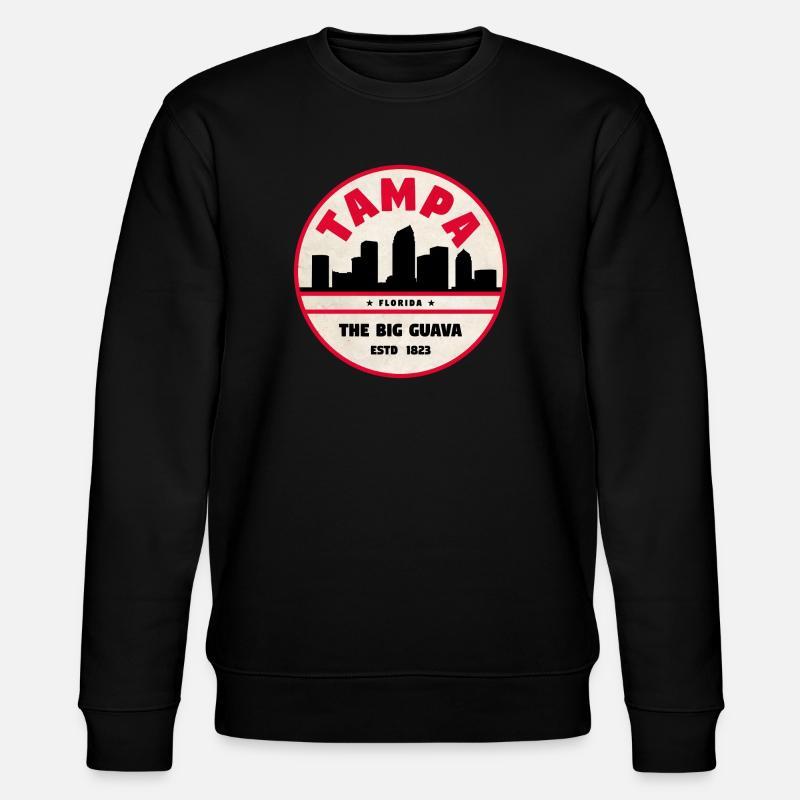 Tampa Skyline Retro Badge - Stanley/Stella Unisex Bio-Sweatshirt CHANGER  - Schwarz
