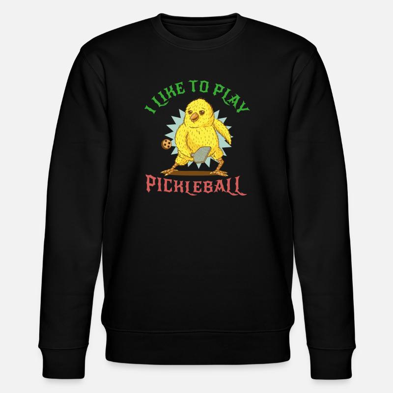 ich mag Pickleball - Stanley/Stella Unisex Bio-Sweatshirt CHANGER  - Schwarz