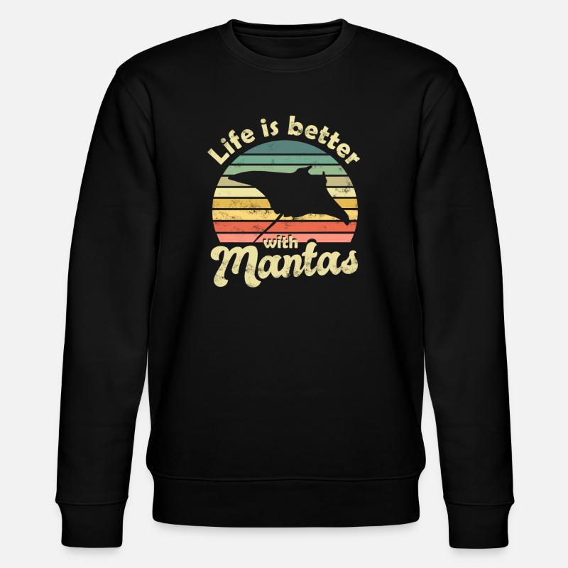 Manta Rays Manta - Stanley/Stella CHANGER Unisex Organic Sweatshirt - black