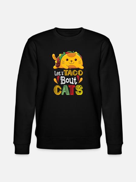 Let's Taco Bout Cats Catlover - Stanley/Stella CHANGER Unisex Organic Sweatshirt - black