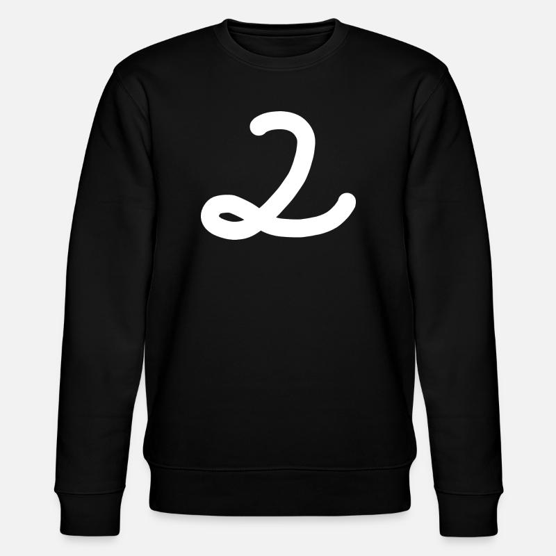 2 Numéro deux blanc - Sweat bio CHANGER Stanley/Stella Unisexe - noir