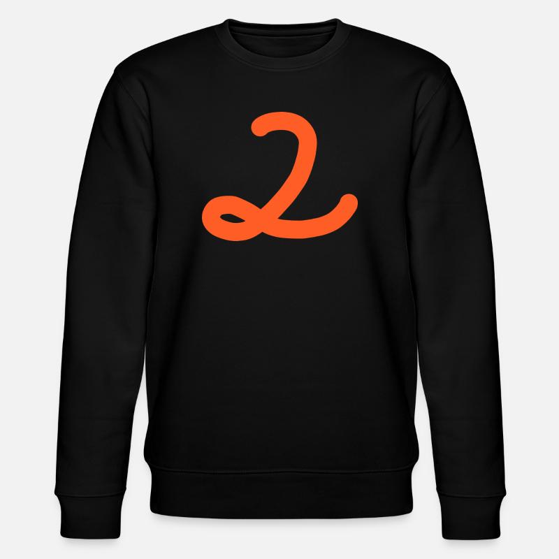 2 Nummer zwei Zahl - Stanley/Stella Unisex Bio-Sweatshirt CHANGER  - Schwarz