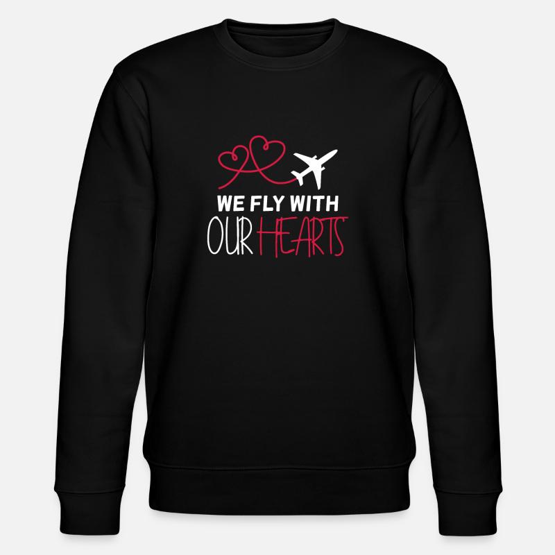 Airplane Pilot Quote Gift - Stanley/Stella CHANGER Unisex Organic Sweatshirt - black