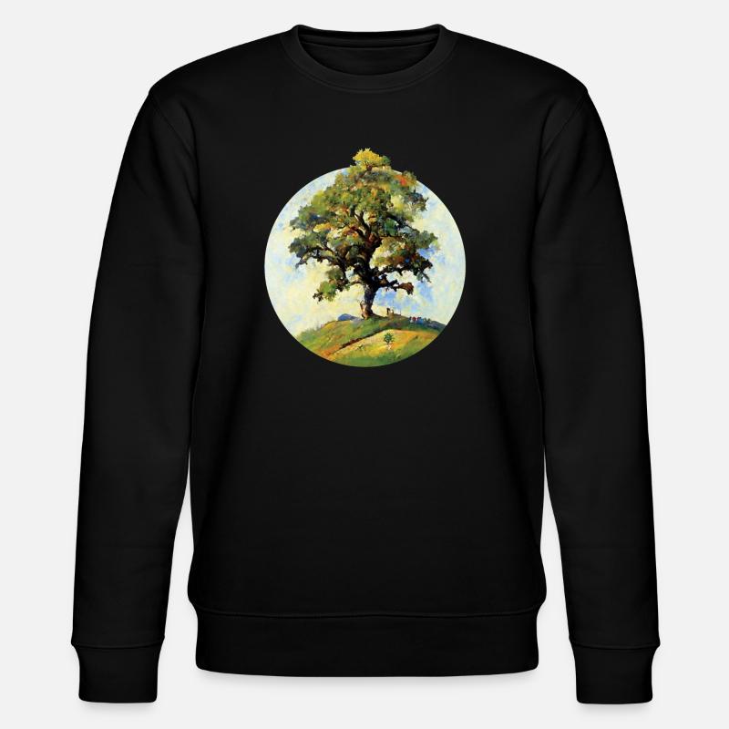 Peinture | Arbre Sur Une Colline - Sweat bio CHANGER Stanley/Stella Unisexe - noir