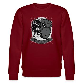 Masque du diable - Sweat bio CHANGER Stanley/Stella Unisexe - bordeaux - Devant - Nik (191cm) & Marisol (170cm)