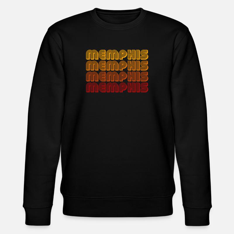 Memphis Gradient Block Pattern - Stanley/Stella CHANGER Unisex Organic Sweatshirt - black