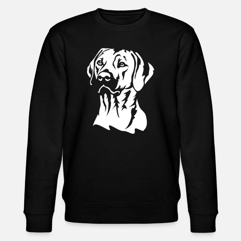 Rhodesian Ridgeback Head "Black Edition" - Stanley/Stella CHANGER Unisex Organic Sweatshirt - black