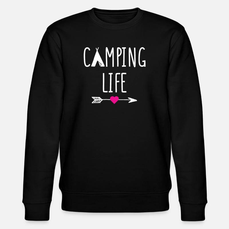 Campingleben - Stanley/Stella Unisex Bio-Sweatshirt CHANGER  - Schwarz