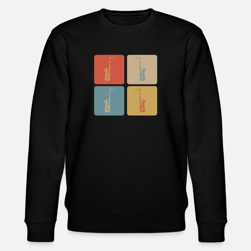 Saxophone Design - Stanley/Stella Unisex Bio-Sweatshirt CHANGER  - Schwarz