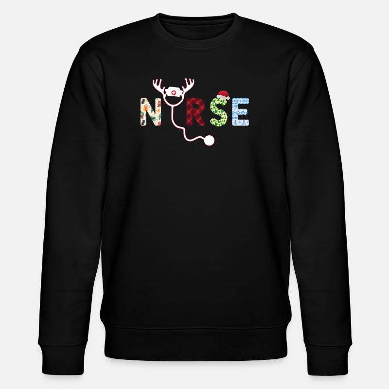 Nurse ugly Christmas - Stanley/Stella Unisex Bio-Sweatshirt CHANGER  - Schwarz