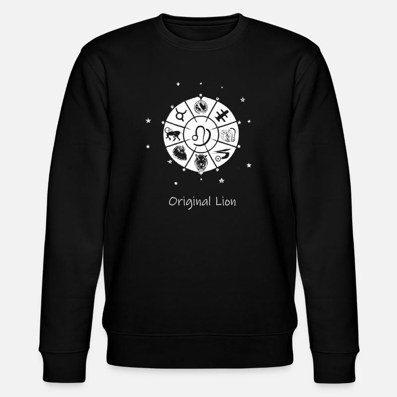 Sternzeichen Löwe 001 weiß - Stanley/Stella Unisex Bio-Sweatshirt CHANGER  - Schwarz