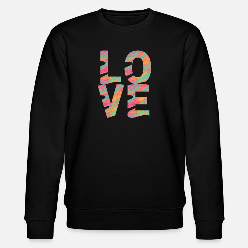 LIEBE - Stanley/Stella Unisex Bio-Sweatshirt CHANGER  - Schwarz