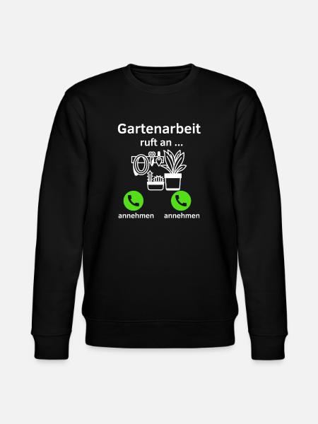 Gartenarbeit ruft an - annehmen oder annehmen? - Stanley/Stella Unisex Bio-Sweatshirt CHANGER - Schwarz