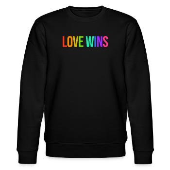 Liebe Statement Lgbt Rechte Homosexueller Lesben - Stanley/Stella Unisex Bio-Sweatshirt CHANGER  - Schwarz - Vorne - Nik (191cm) & Marisol (170cm)
