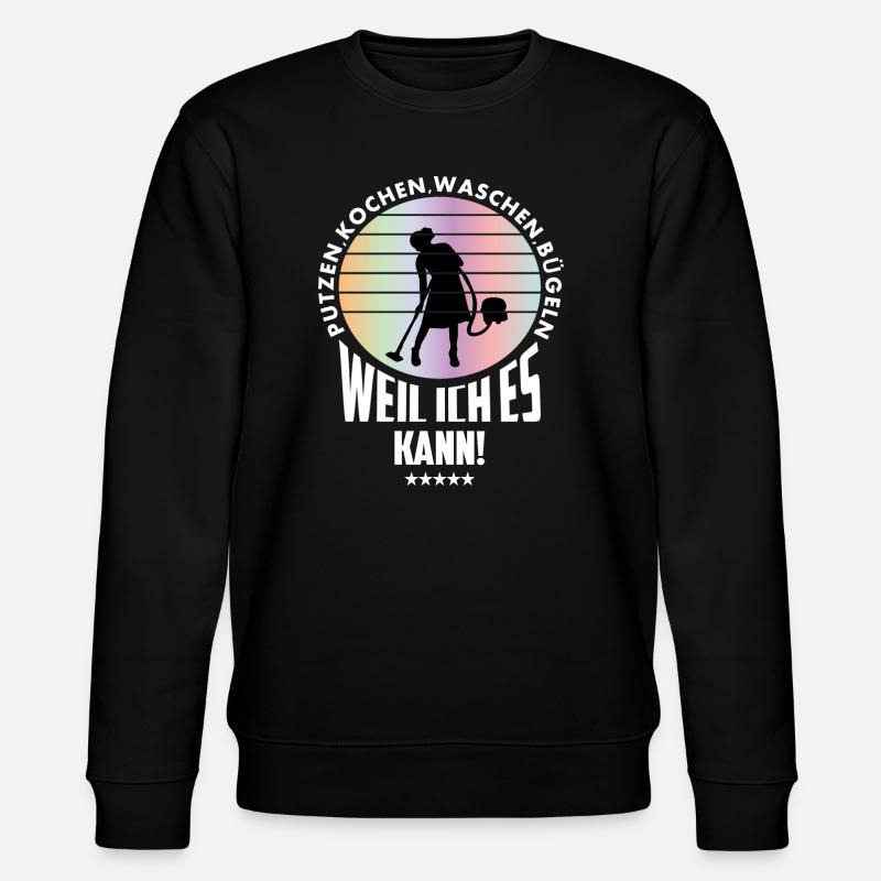 Hausfrau kann ! - Stanley/Stella Unisex Bio-Sweatshirt CHANGER - Schwarz