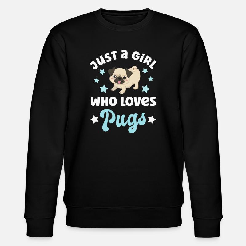 Hund Mops Möpse - Stanley/Stella Unisex Bio-Sweatshirt CHANGER - Schwarz