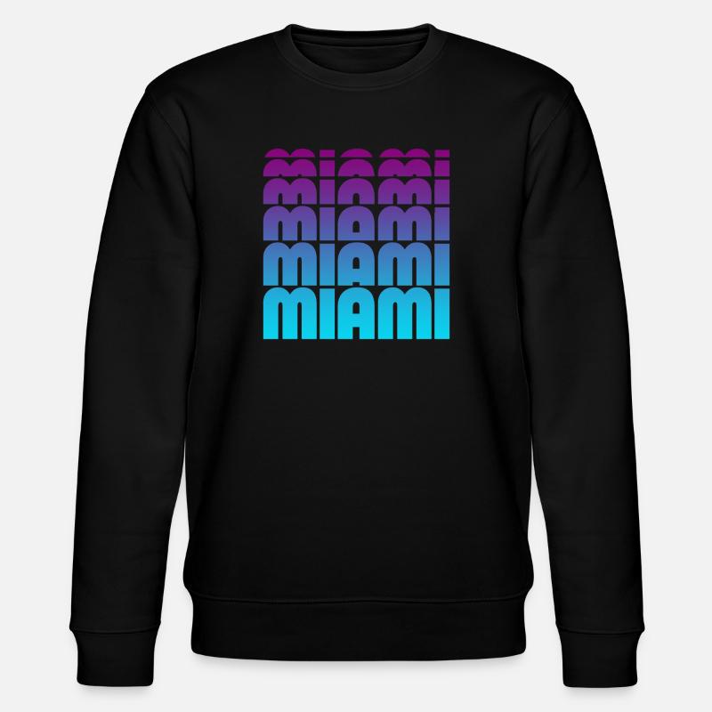 Miami Gradient Grid - Stanley/Stella CHANGER Unisex Organic Sweatshirt - black