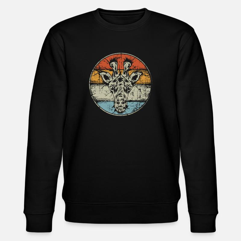 Girafe millésimée - Sweat bio CHANGER Stanley/Stella Unisexe - noir