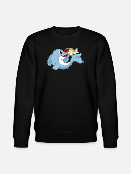Delfin Fisch - Stanley/Stella Unisex Bio-Sweatshirt CHANGER  - Schwarz