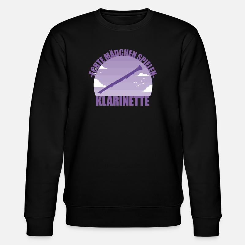 Klarinette Musikerin Instrument Mädchen Geschenk - Stanley/Stella Unisex Bio-Sweatshirt CHANGER - Schwarz