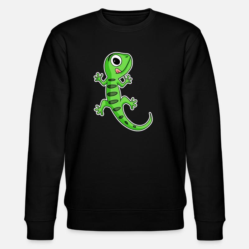 Gecko Eidechse - Stanley/Stella Unisex Bio-Sweatshirt CHANGER  - Schwarz